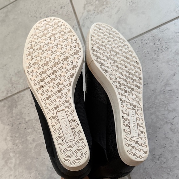 L. Paolo Black Leather Wedge